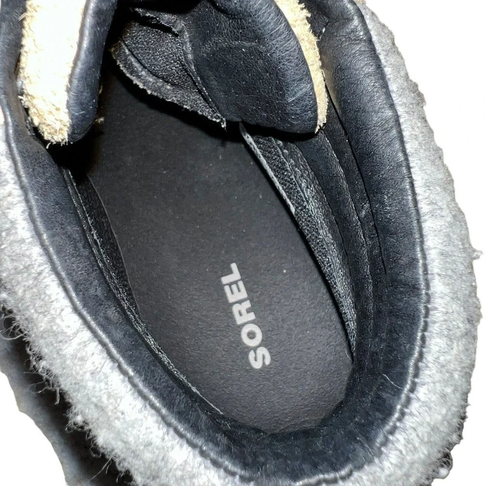 Sorel‎ Ainsley Conquest Hiking Boot Size 7 Oatmeal Tan Suede Leather Waterproof